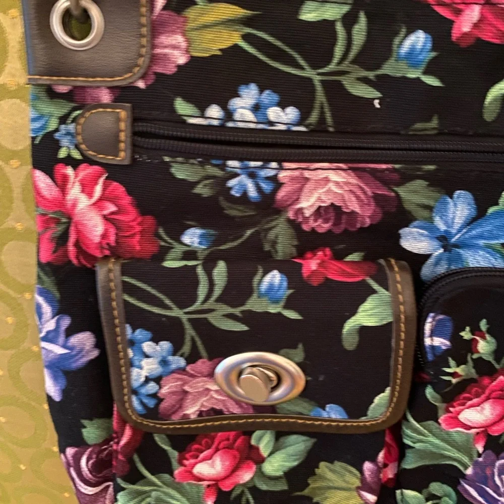 Multicolor flowers canvas bag